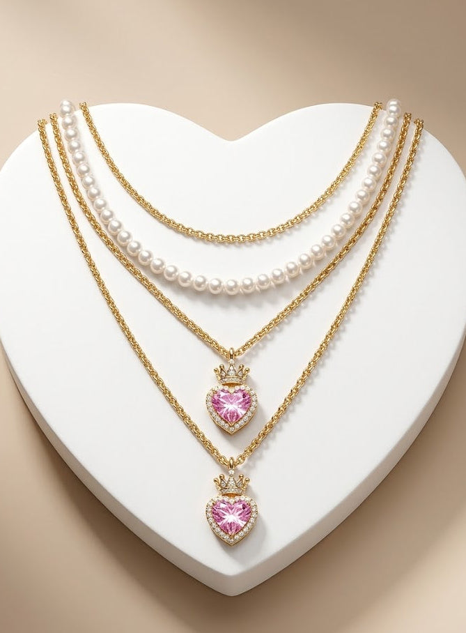 cadena de perlas con piedras zarusky