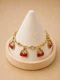 Pulsera Bolsa Oro 14K