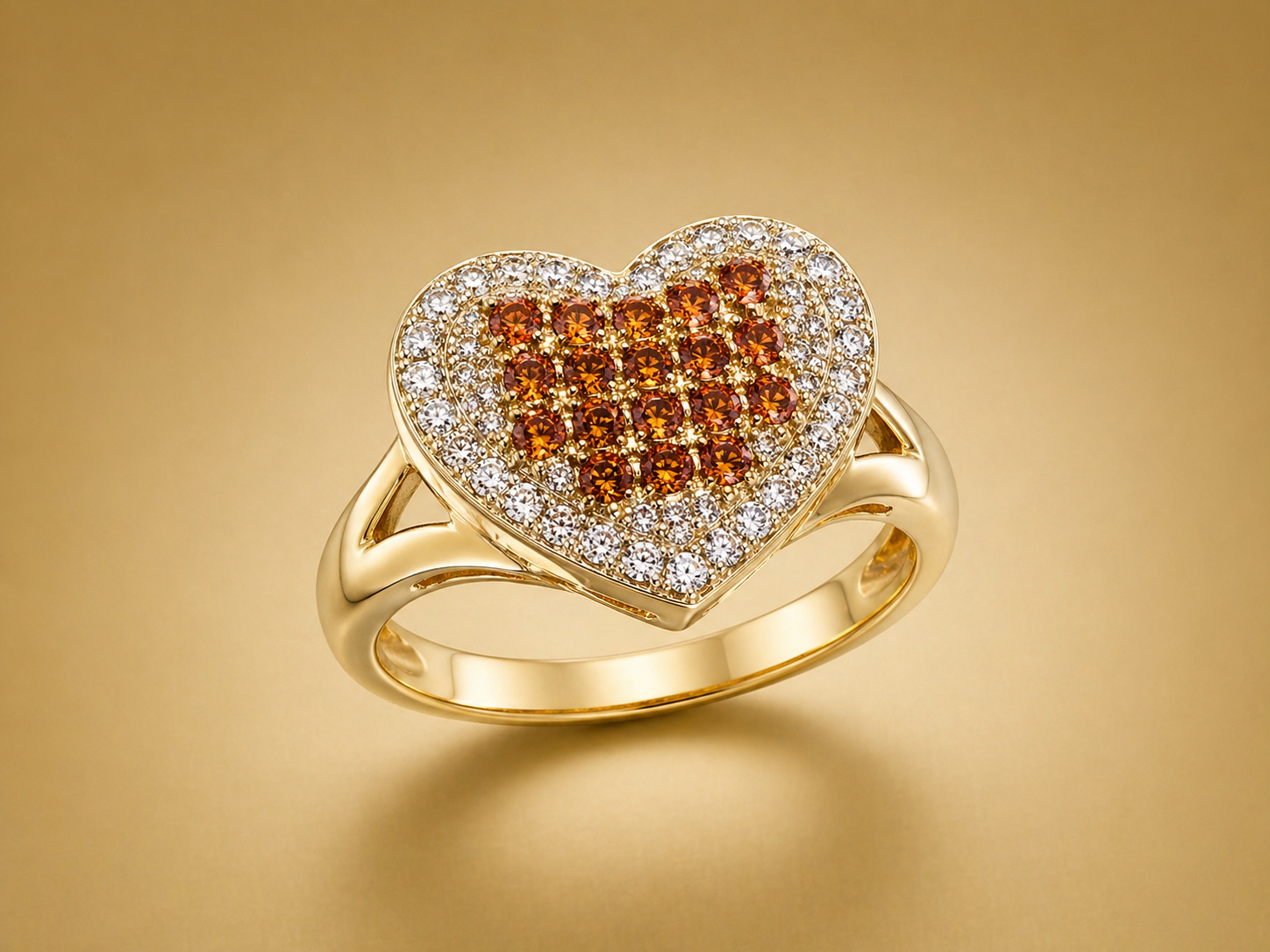 Anillo Corazón de Zirconia