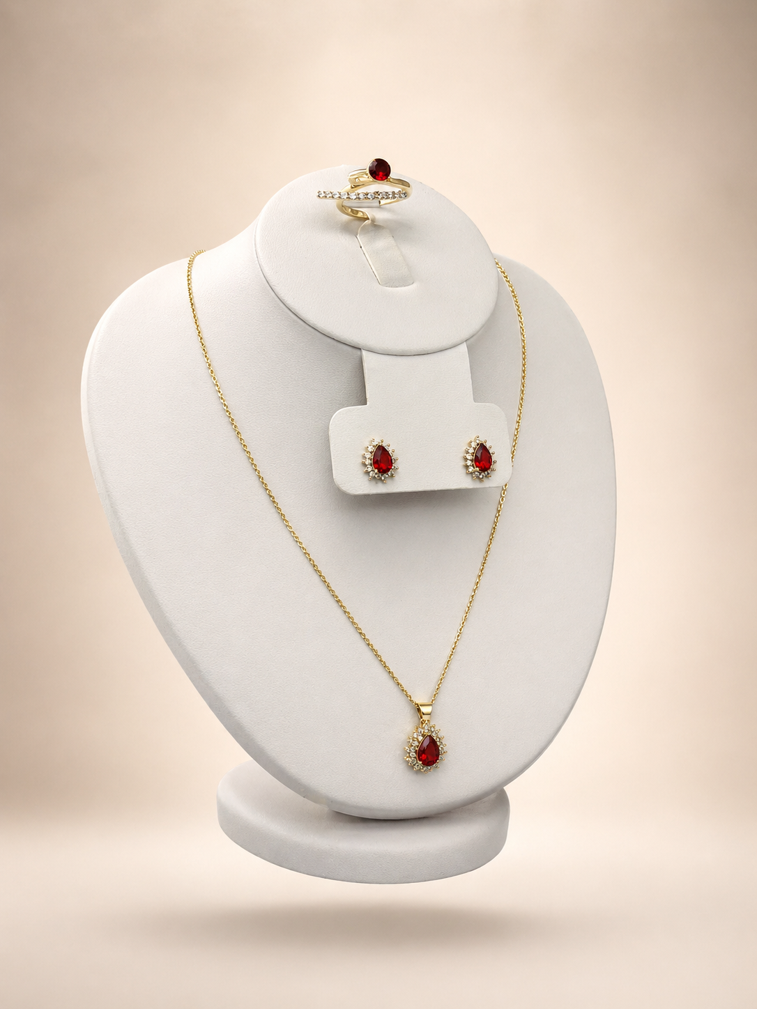 Set 3 piezas roja Zirconia