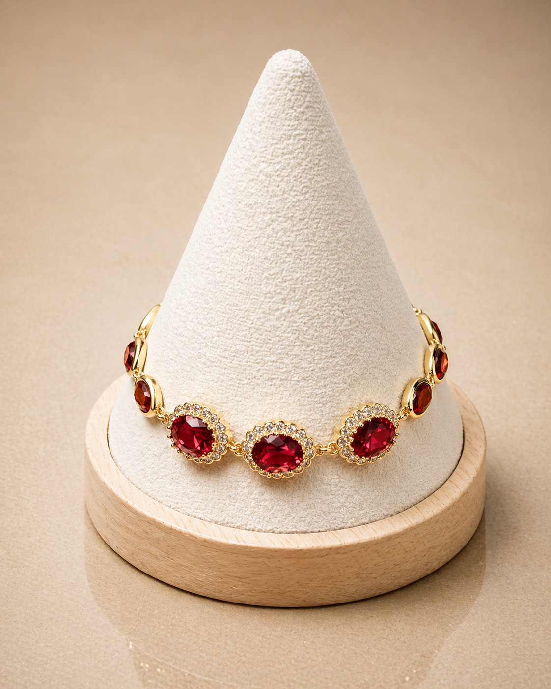 Pulsera Piedras Rojas