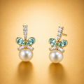 Aretes Perlas con Piedra de Zarusky