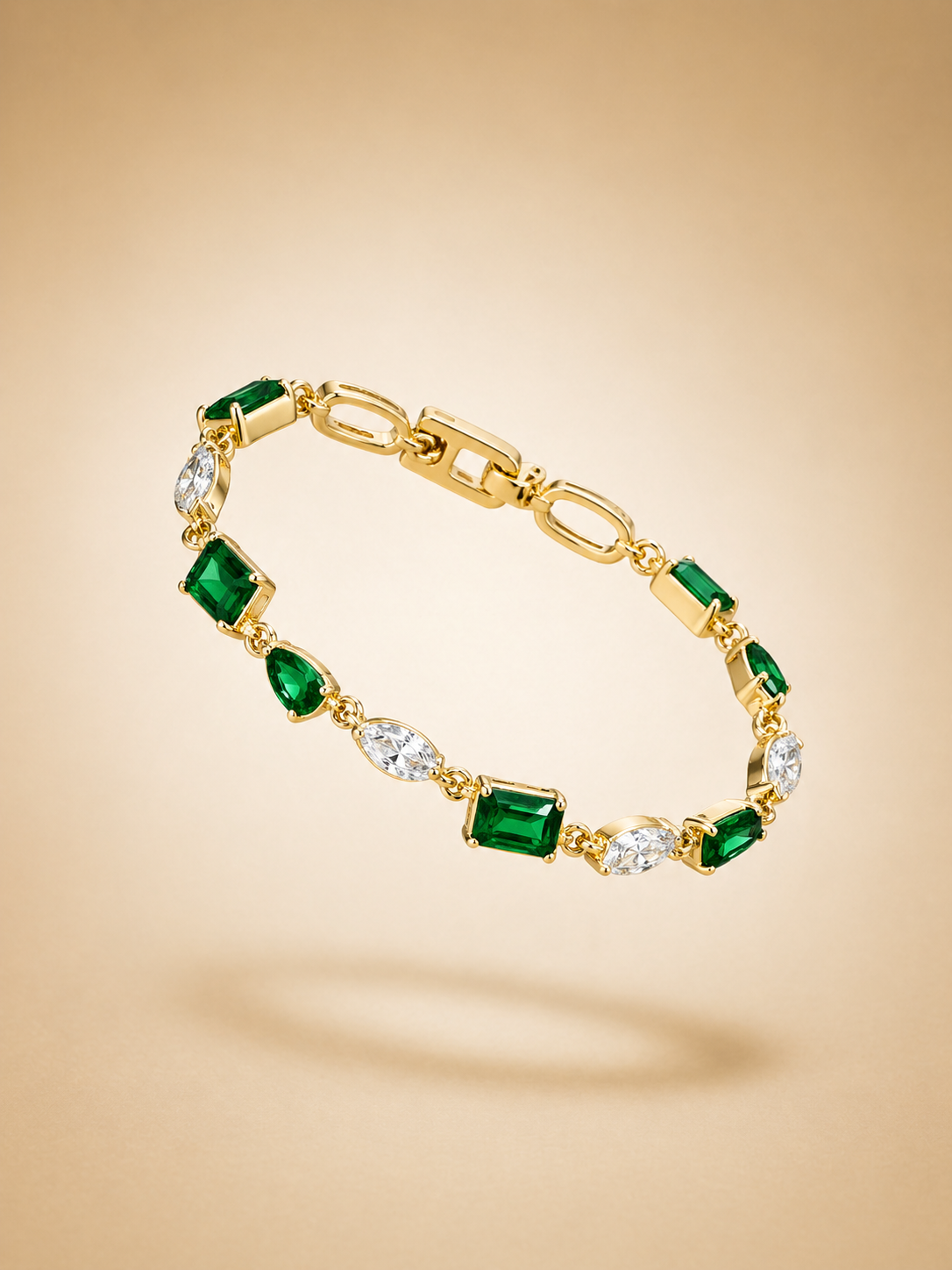 Pulsera Piedras Verde Sirconia Cristal