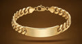 Brazalete de hombre oro laminado 14k